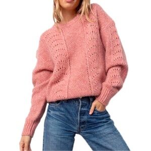 Rails Pink Mara Alpaca Crewneck Sweater